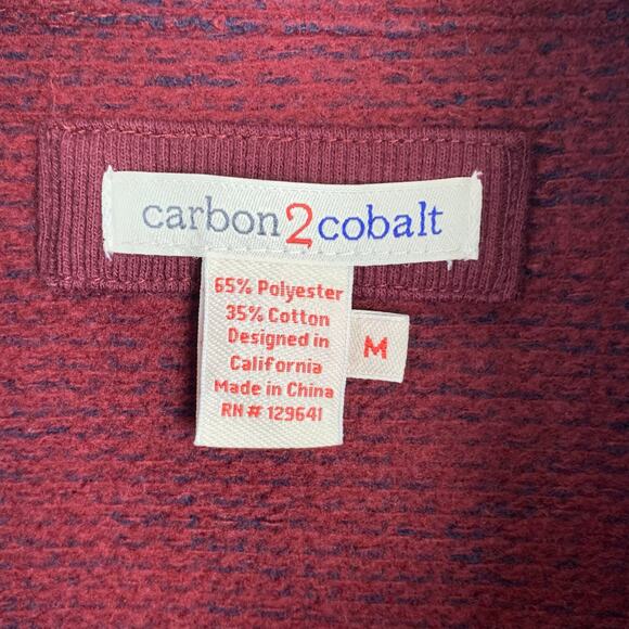 CARBON 2 COLBALT Men's MED Burgundy Purple Snap Button Shirt Jacket - Picture 11 of 12